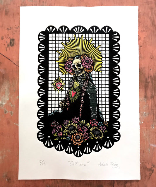 Grabado “catrina”